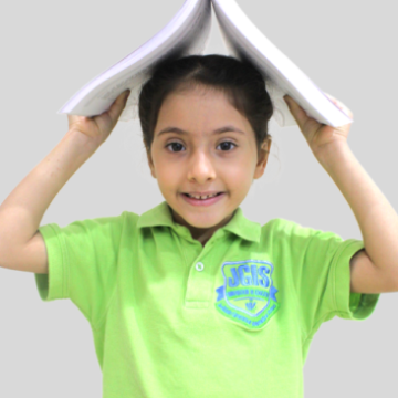 girl with book